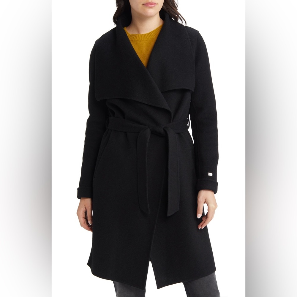 Soia & Kyo wool wrap coat